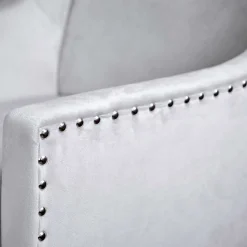 Tischsessel in Silbergrau Samt - Syriana