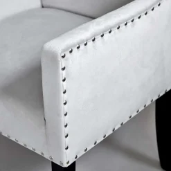 Tischsessel in Silbergrau Samt - Syriana