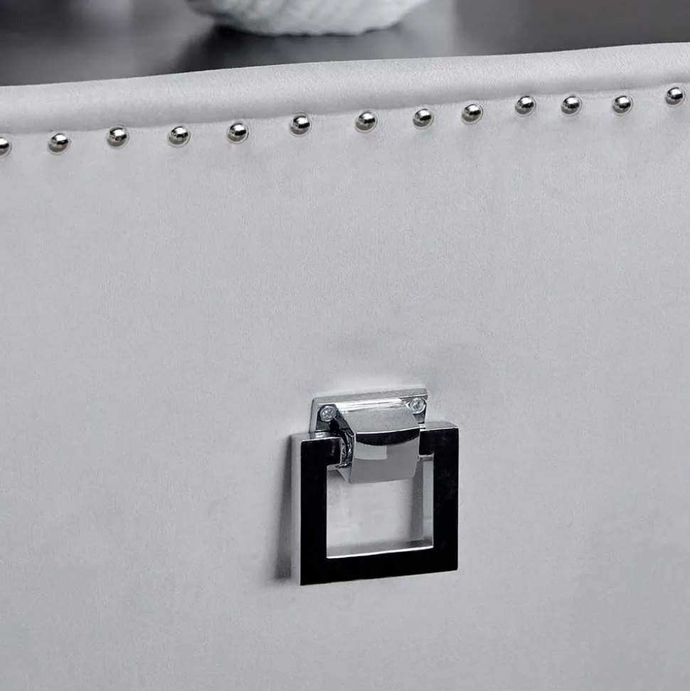 Tischsessel in Silbergrau Samt - Syriana