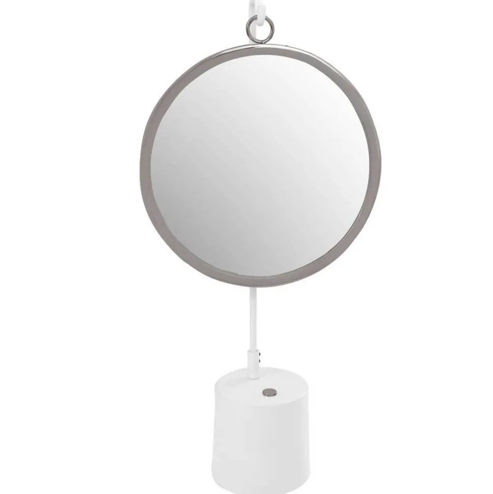 Tischspiegel in Silberfarben und Weiß - Cavan