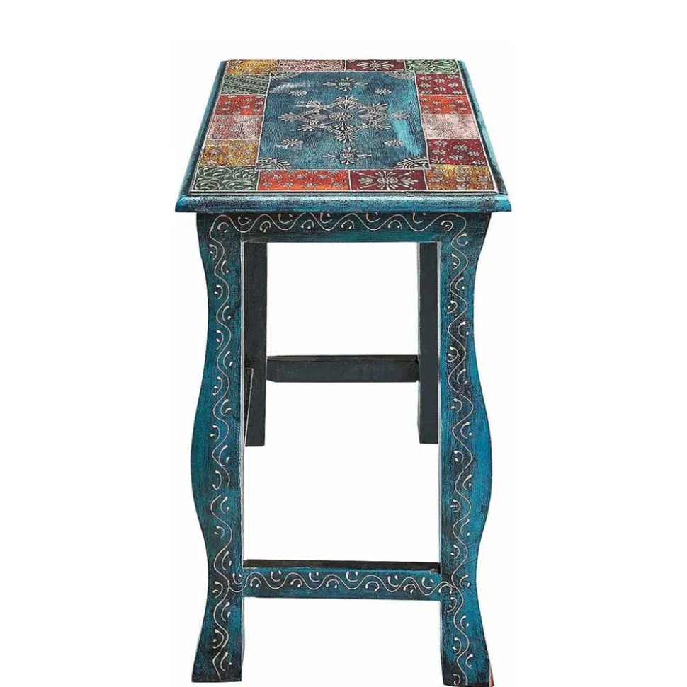 Toller Dreisatztisch in Blau & Bunt - Faneno (dreiteilig)