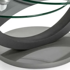 Topp Couchtisch mit 2 runden Glasplatten - Annely