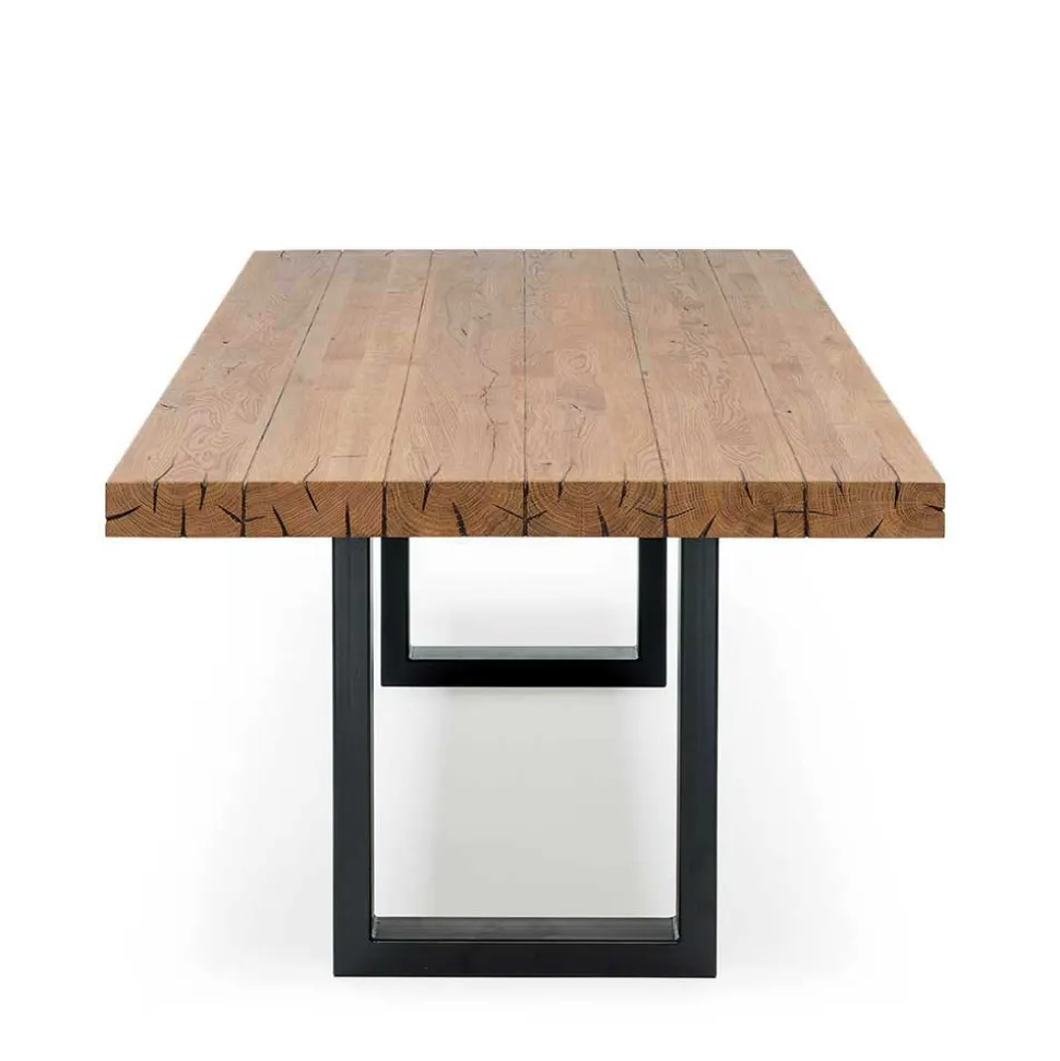 Topp Esstisch mit Platte Wildeiche geölt - Vastillo