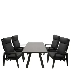 Topp Gartentisch & Armlehnstühle - Curedo (fünfteilig)