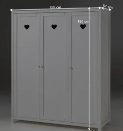 Topp Jugendzimmer Set Grandory in Weiß (dreiteilig)