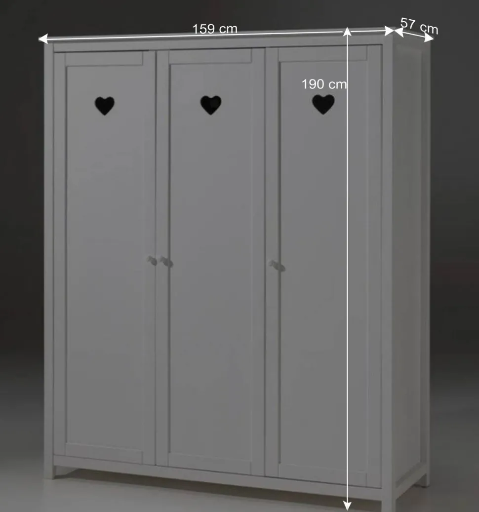 Topp Jugendzimmer Set Grandory in Weiß (dreiteilig)