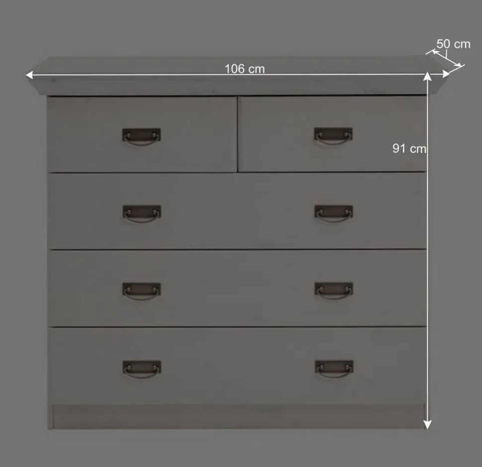 Topp Kiefernholz Kommode in Laugenfarben - Piatra