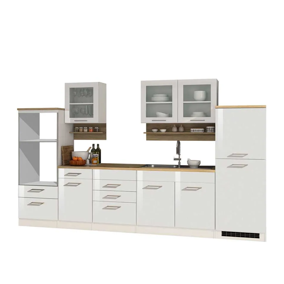 Topp Leerblock Küche in Weiß - Cuneo I (zehnteilig)