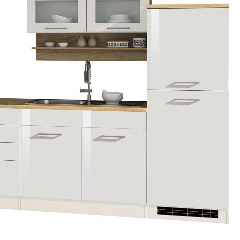 Topp Leerblock Küche in Weiß - Cuneo I (zehnteilig)