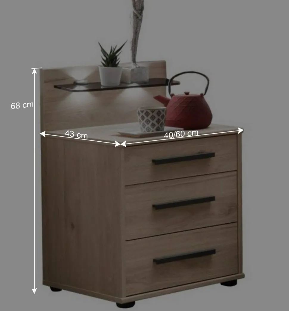 Topp Nachtkommode mit LED - Licruva I