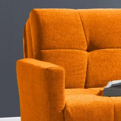 Topp Schlafcouch in Gelb Flachgewebe - Gatria