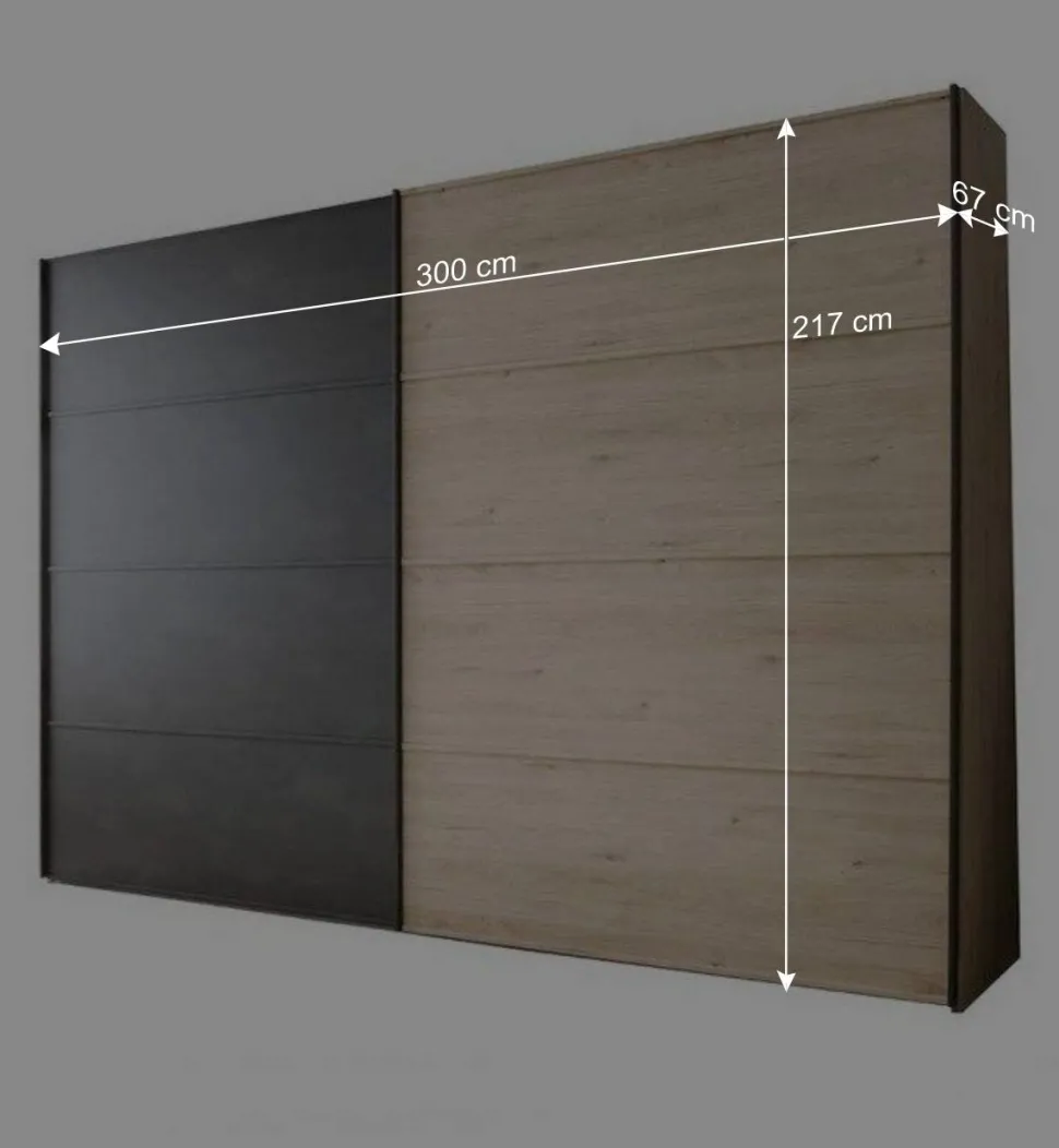 Topp Schlafzimmerschrank mit zwei Schwebetüren - Licruva