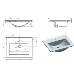 Topp Waschtisch mit Becken zum Aufhängen - Lemnas