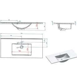 Topp Waschtisch mit Becken zum Aufhängen - Lemnas