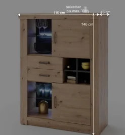 Topp Wohnzimmer Schränke Kombi - Wykina (vierteilig)