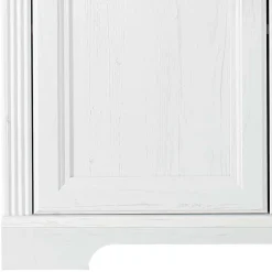 Türen-Kommode in Weiß mit Eiche - Mehady