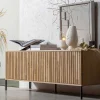 Türen-Sideboard in Eiche & Schwarz - Banyo
