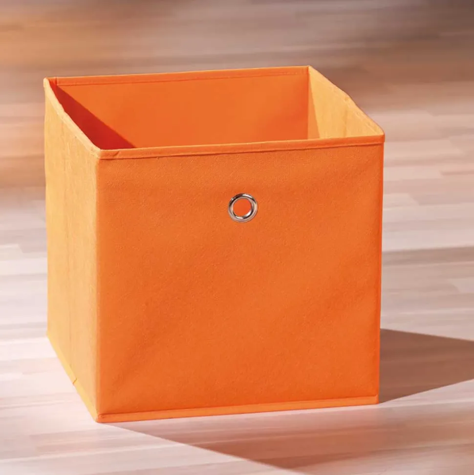 Treppenregal Raumteiler mit 6 Textil Boxen - Charlena