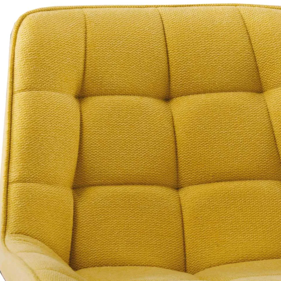 Tresenstühle in Gelb Stoff - Gonron (2er Set)