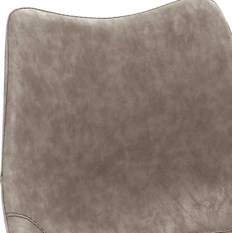 Tresenstuhl in Lichtgrau Kunstleder - Atela