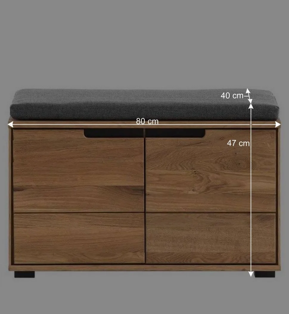 2-türige Garderobenbank in Eiche - Sennya