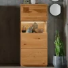 1-türige Highboard Vitrine aus Wildeiche - Millena