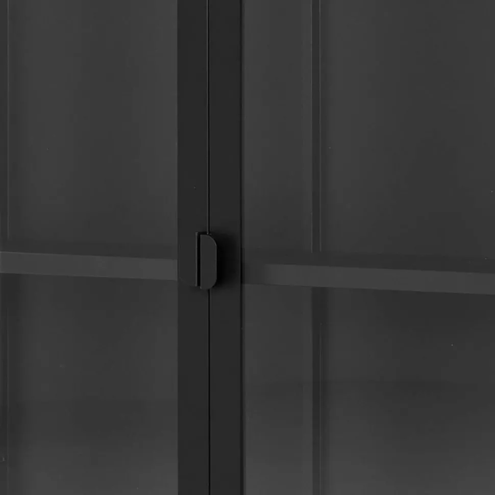 2-türige Hängevitrine in Schwarz - Entury