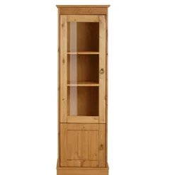 1-türige Kiefernholz-Vitrine im Landhausstil - Goro