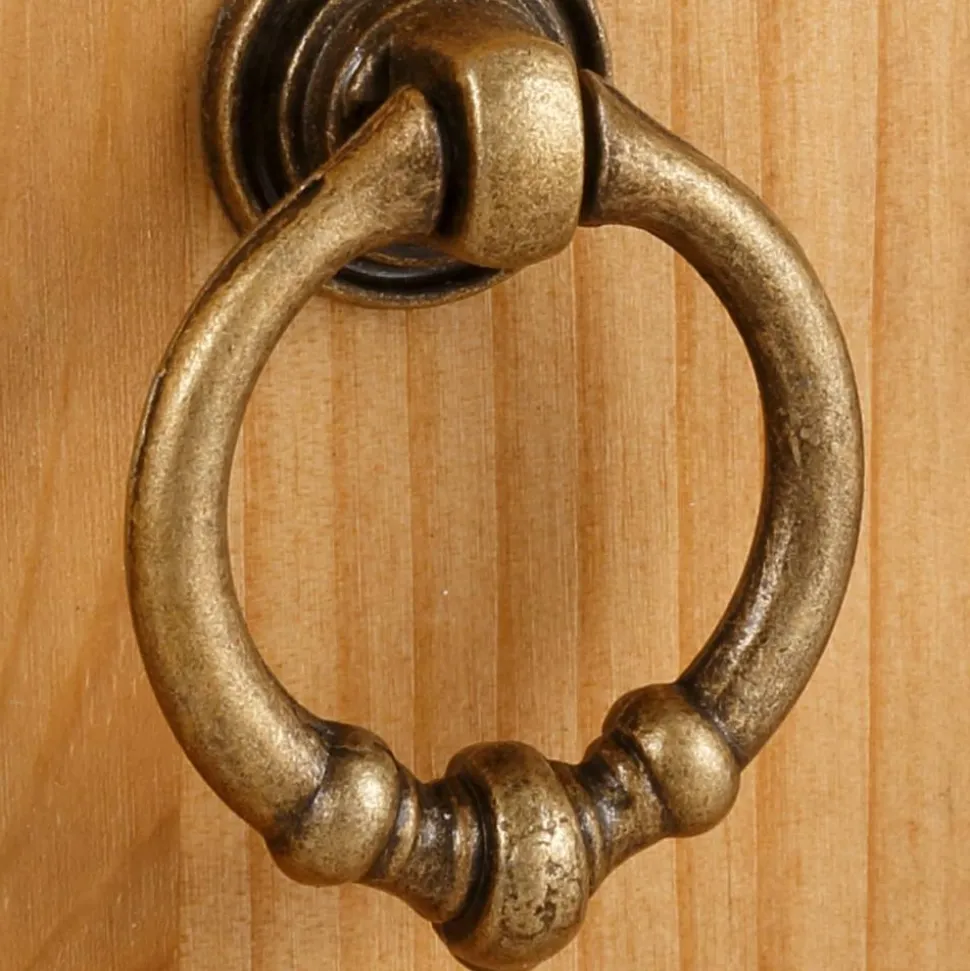 1-türige Kiefernholz-Vitrine im Landhausstil - Goro