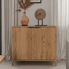 2-türige Kommode aus Wildeiche Massivholz - Laida