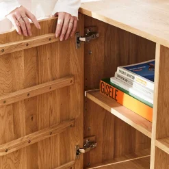 2-türige Kommode aus Wildeiche Massivholz - Laida