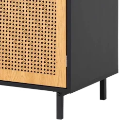 2-türige Kommode in Natur und Schwarz - Around