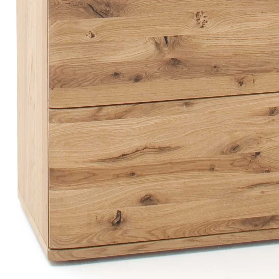 1-türige Schrank Vitrine aus Massivholz - Crokas