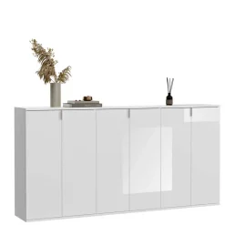 6-türige Schuhkommode in Weiß - Ejulia (dreiteilig)