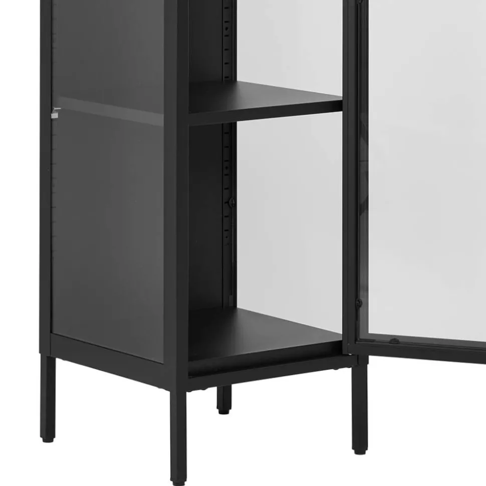 1-türige Vitrine in Schwarz - Baly