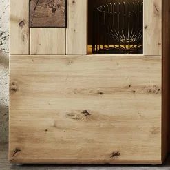 1-türige Wohnzimmervitrine in Wildeiche Holzoptik - Iniaco