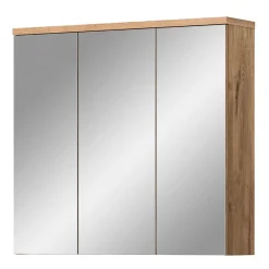 3-türiger Bad Spiegelschrank 80 cm breit - Steikun