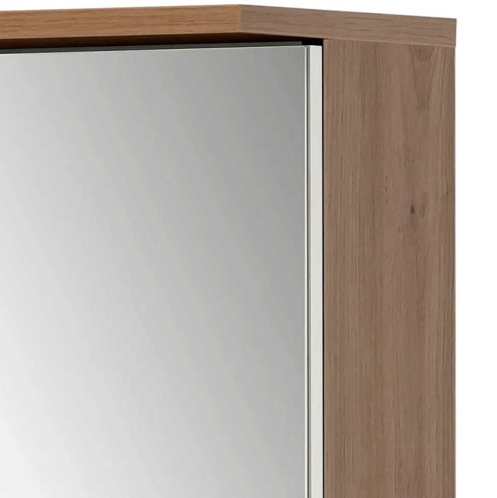 1-türiger Badezimmer-Spiegelschrank mit LED Licht - Traciana