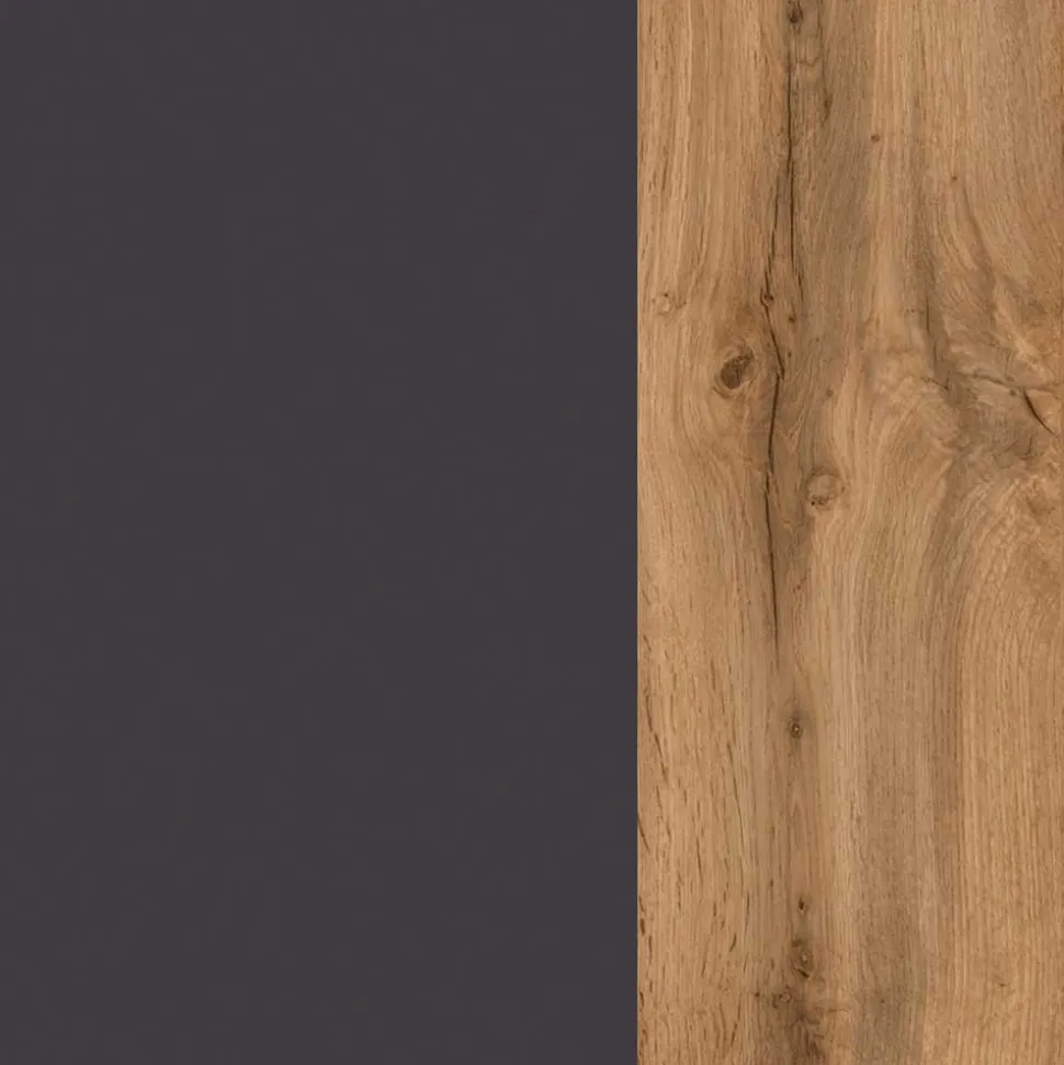 1-türiger Badschrank mit Naturkante Dekor - Breznia