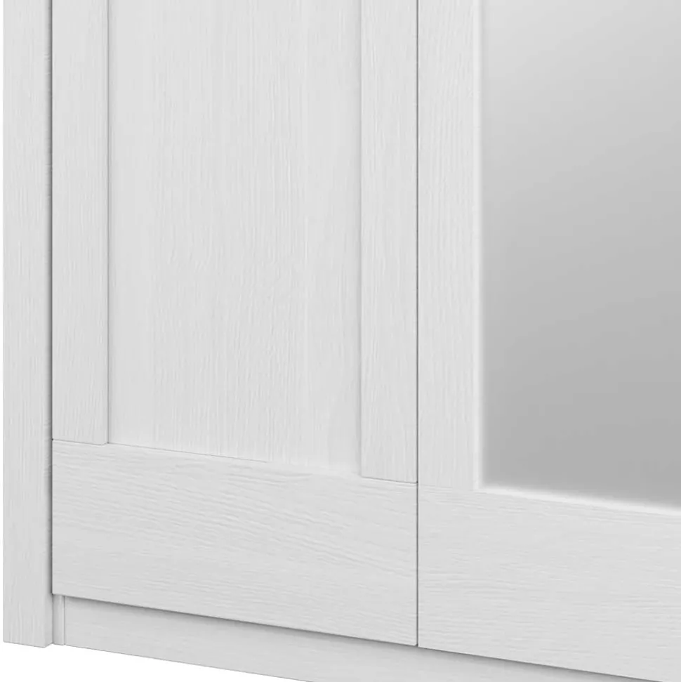 3-türiger Country Kleiderschrank mit Spiegel - Imtreba