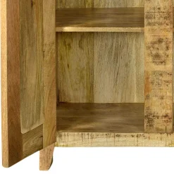 2-türiger Design Dielenschrank aus Mangobaum - Suennas