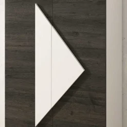 2-türiger Design Schuhschrank 74x128x34 cm - Fredo