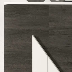 2-türiger Design Schuhschrank 74x128x34 cm - Fredo