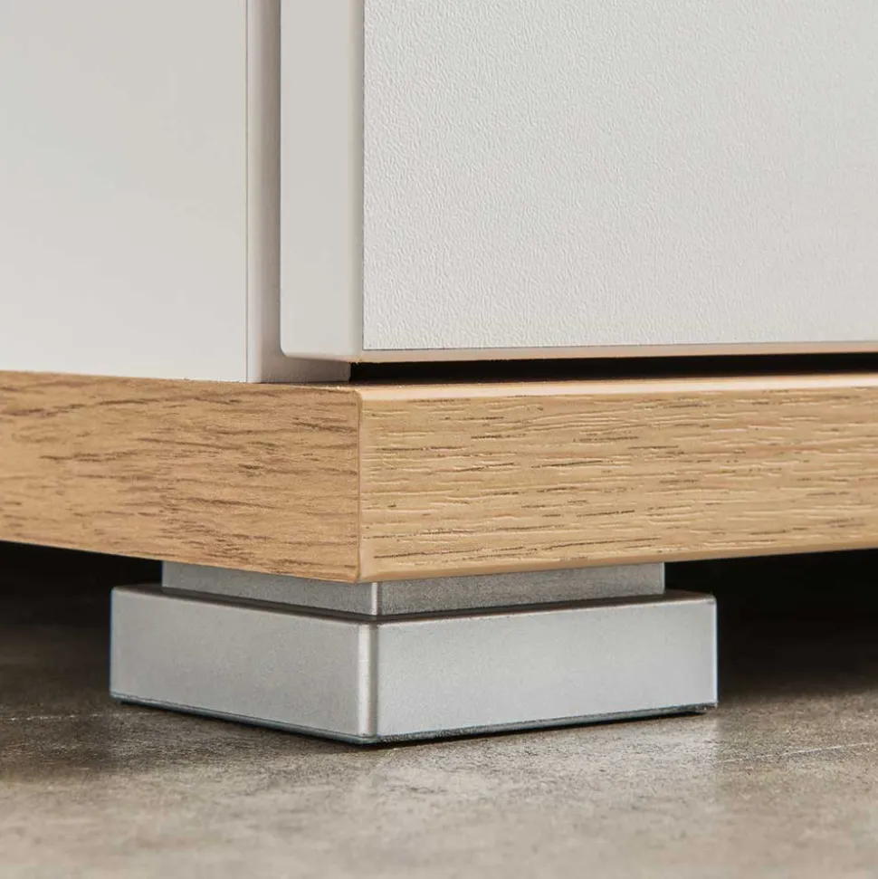 2-türiger Dielenschrank in Weiß & Eiche - Vicanossa