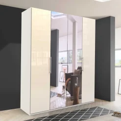 2-türiger Falttüren Kleiderschrank mit Spiegel - Zidarie
