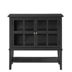 2-türiger Glasschrank in Schwarz - Epiros