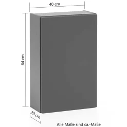 1-türiger Hängeschrank in Dunkelgrau - Agiruan