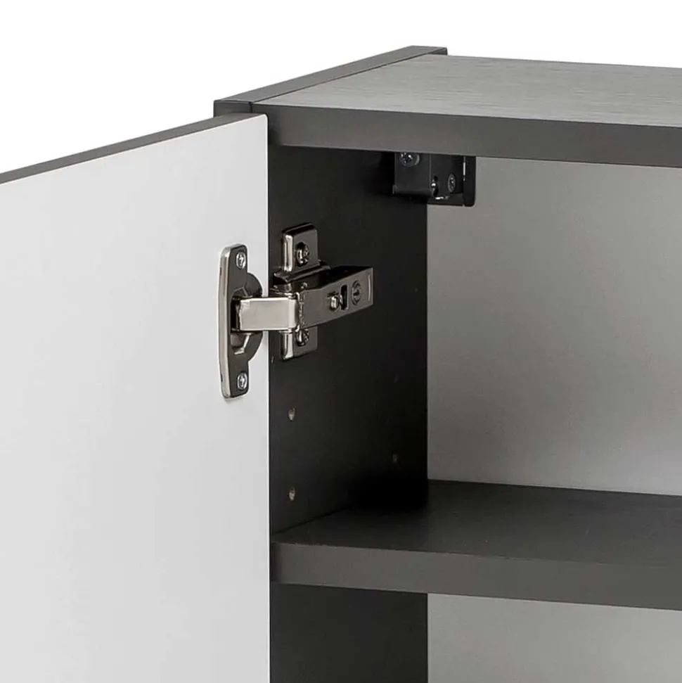 1-türiger Hängeschrank in Dunkelgrau - Agiruan