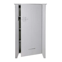 1-türiger Kiefer Schrank in hellem Grau - Ennyano