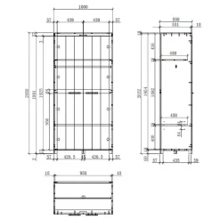 2-türiger Kinderschrank im Modern Country Style - Ellen